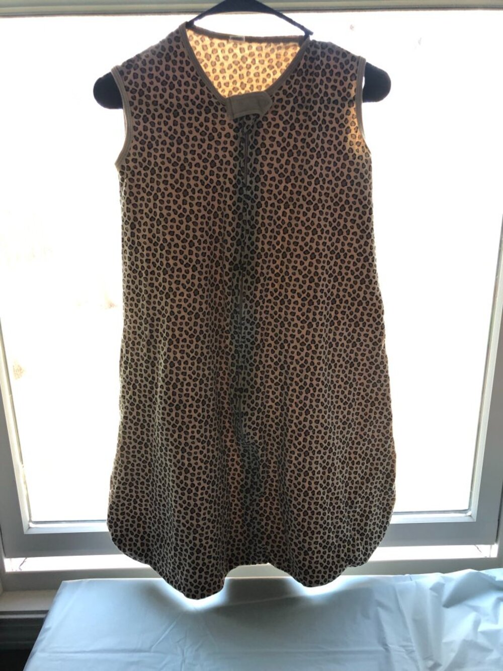 Baby Sleeping Bag; 18-24 months; Leopard print; 100% cotton; Like new condition